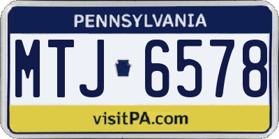 PA license plate MTJ6578