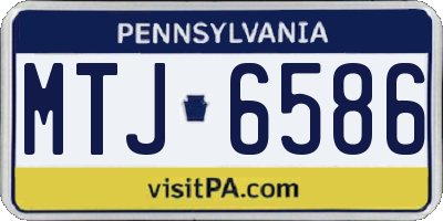 PA license plate MTJ6586