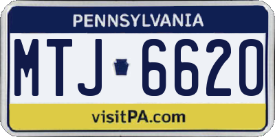 PA license plate MTJ6620
