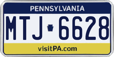 PA license plate MTJ6628