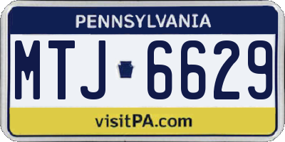 PA license plate MTJ6629