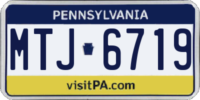 PA license plate MTJ6719