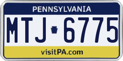 PA license plate MTJ6775