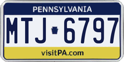 PA license plate MTJ6797