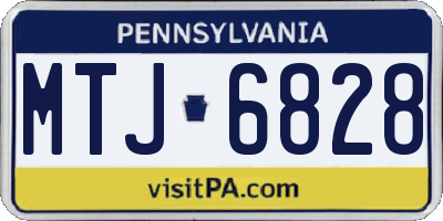 PA license plate MTJ6828