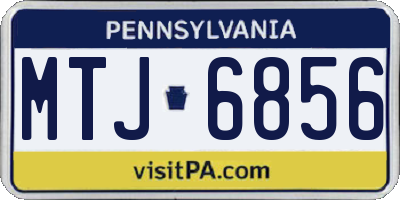 PA license plate MTJ6856