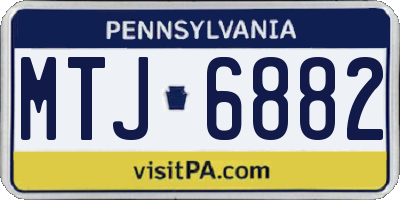 PA license plate MTJ6882