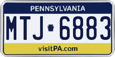 PA license plate MTJ6883