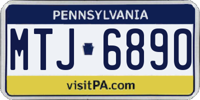 PA license plate MTJ6890
