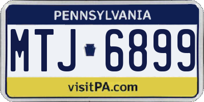 PA license plate MTJ6899