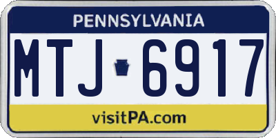 PA license plate MTJ6917