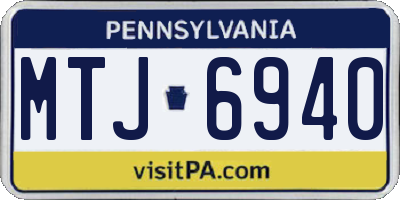 PA license plate MTJ6940