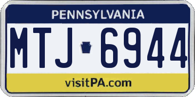 PA license plate MTJ6944