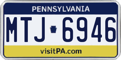 PA license plate MTJ6946