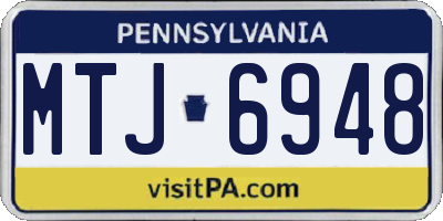 PA license plate MTJ6948
