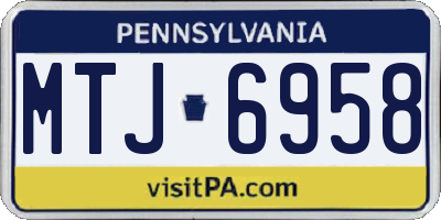 PA license plate MTJ6958