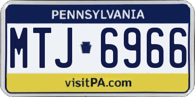 PA license plate MTJ6966