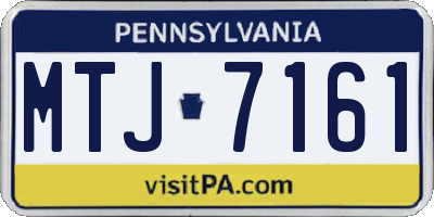 PA license plate MTJ7161