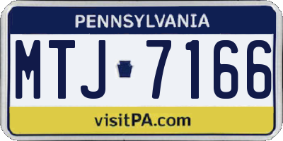 PA license plate MTJ7166
