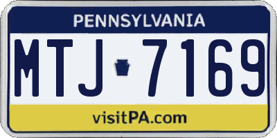 PA license plate MTJ7169