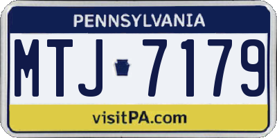 PA license plate MTJ7179