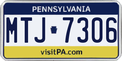 PA license plate MTJ7306