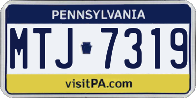 PA license plate MTJ7319