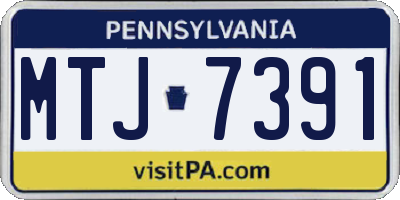 PA license plate MTJ7391