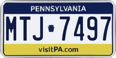 PA license plate MTJ7497
