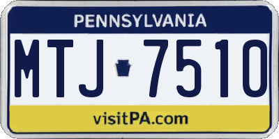 PA license plate MTJ7510