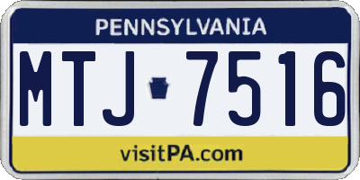 PA license plate MTJ7516