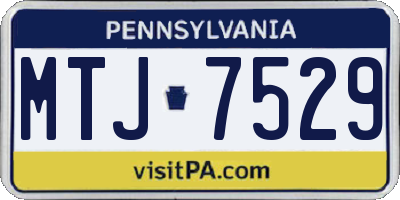 PA license plate MTJ7529