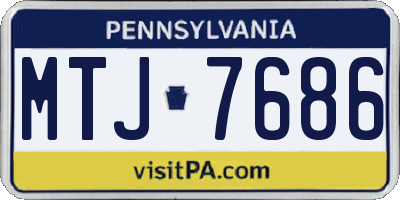 PA license plate MTJ7686
