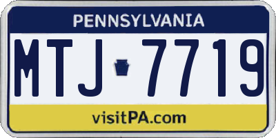 PA license plate MTJ7719