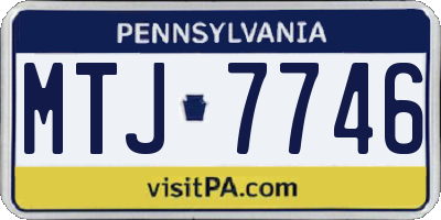PA license plate MTJ7746