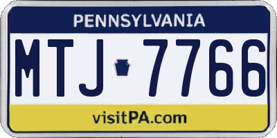 PA license plate MTJ7766