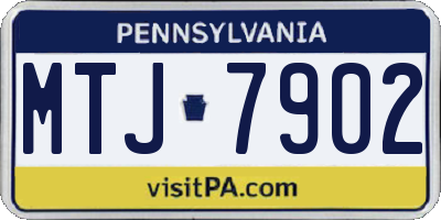 PA license plate MTJ7902