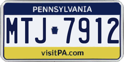 PA license plate MTJ7912