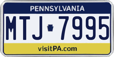 PA license plate MTJ7995