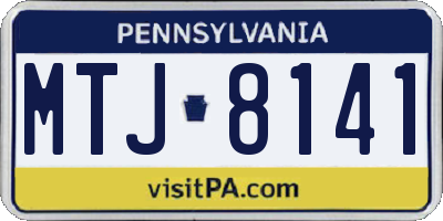 PA license plate MTJ8141