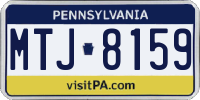 PA license plate MTJ8159