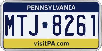 PA license plate MTJ8261