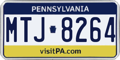 PA license plate MTJ8264