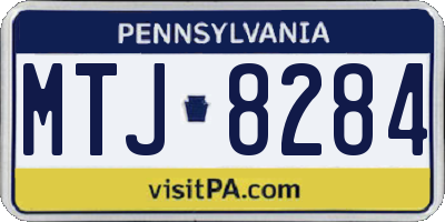 PA license plate MTJ8284