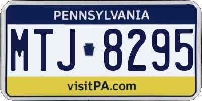 PA license plate MTJ8295