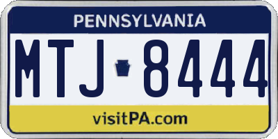 PA license plate MTJ8444