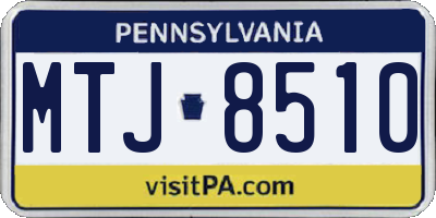 PA license plate MTJ8510
