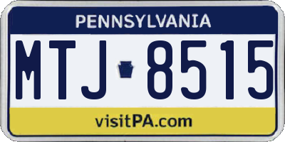 PA license plate MTJ8515