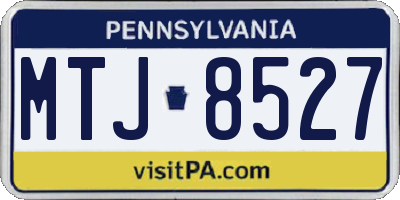 PA license plate MTJ8527