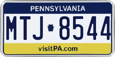 PA license plate MTJ8544